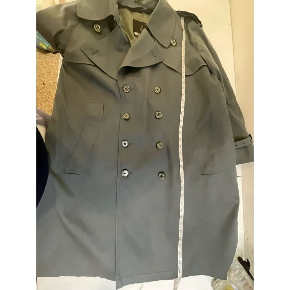 Harbor Master mens overcoat bluish gray removable wool lining size 46